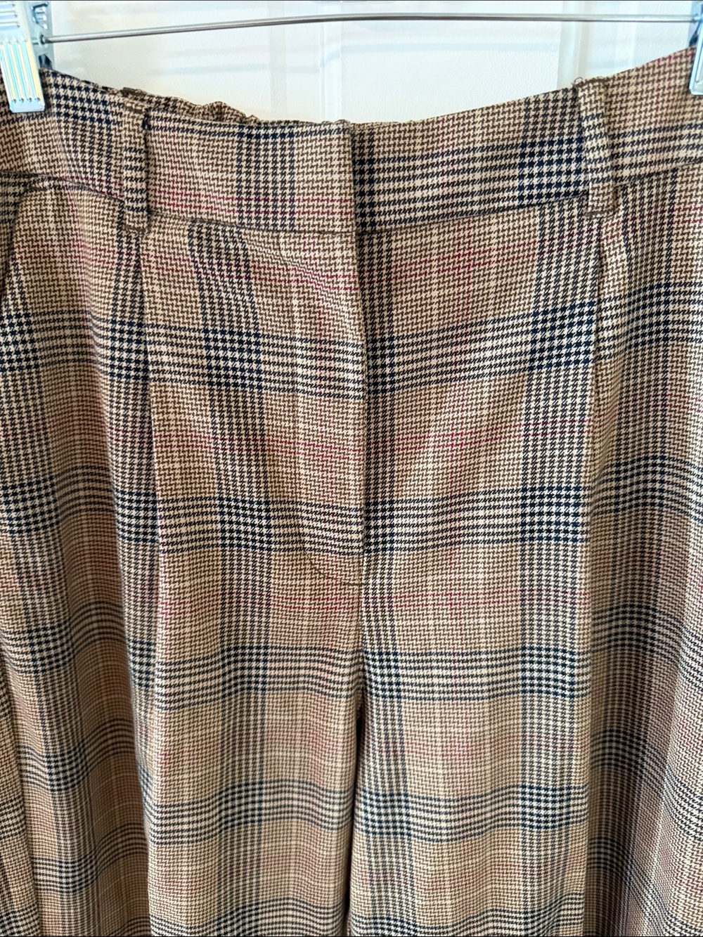 Old Navy Taylor Wide-Leg Trouser Pants -
Brown Plaid Size Large - Picture 3 of 6